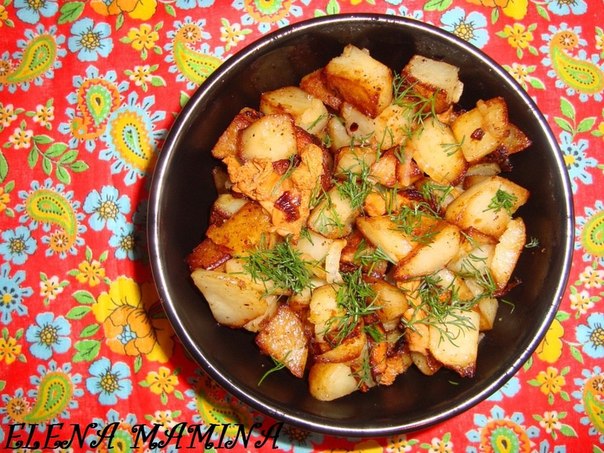 Классика: Жареный картофель с лисичками 