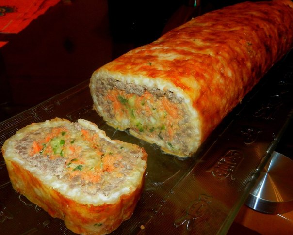 Рулет с паштетом и корейской морковкой в сырной корочке