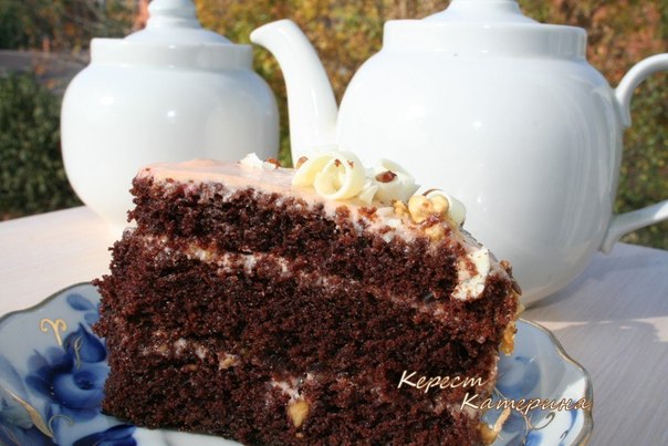 Шоколадный торт без шоколада)