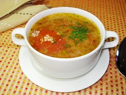 Рецепт супа с рисом и овощами