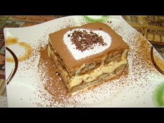 Изысканный итальянский десерт, очень нежный и вкусный Тирамису