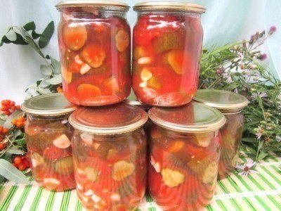 Огурцы в томате на зиму - обалденный рецепт