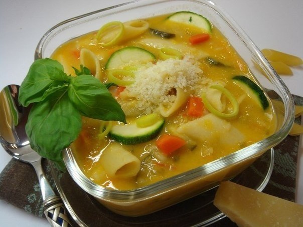 Суп минестроне с овощами 