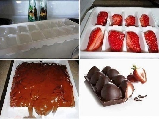 Как приготовить клубнику в шоколаде.