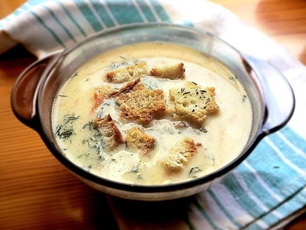 Сырный суп по-французски.