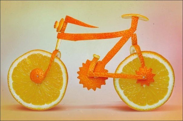 Апельсиновый велосипед.