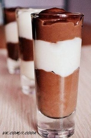 Шоколадно-молочный пудинг