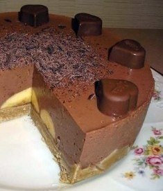 Шоколадно-банановый торт(без выпечки)