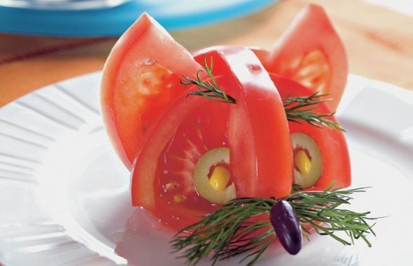 Лисичка из помидора :)