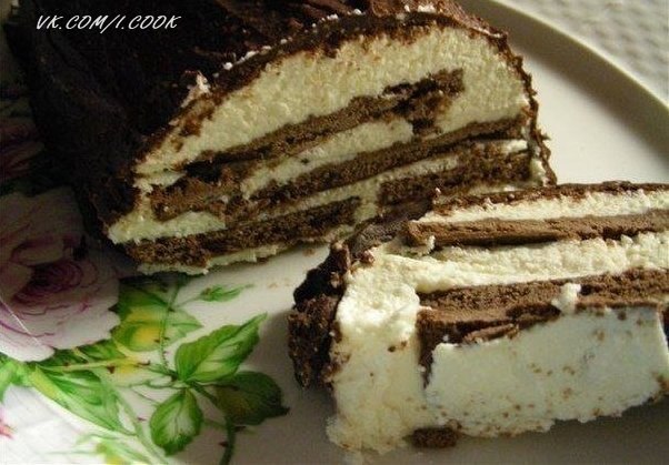 Сметанно-творожный торт (вариант без выпечки!)