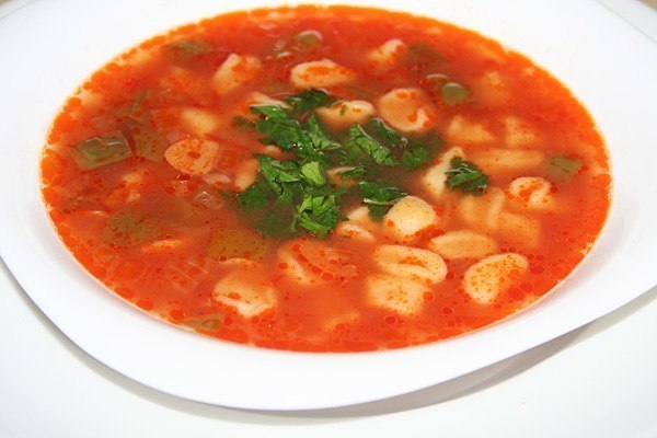 Овощной суп с клецками (вегетарианский)