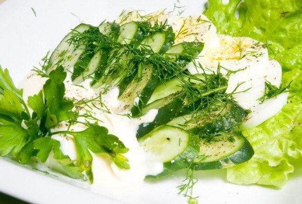 Огуречно-яичный салат
