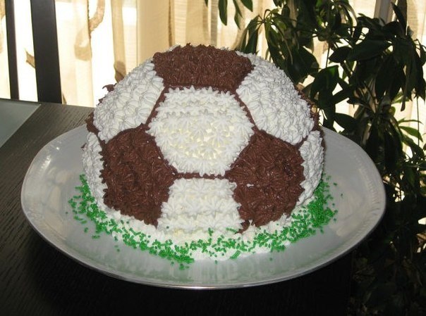 Торт "футбольный мяч"