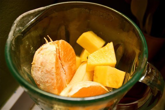 Зимний фруктовый коктейль "Банан + апельсин + ананас"