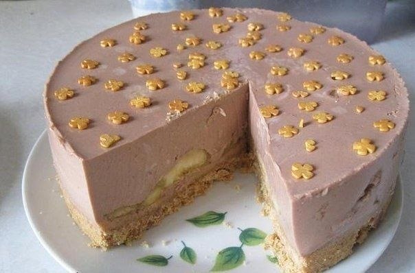 ~Шоколадно-банановый торт без выпечки~