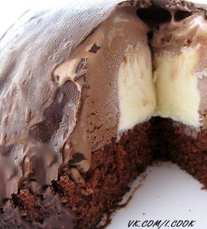 Холодный десерт -  "Шоколадная бомба"