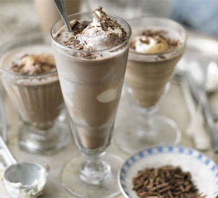 Кофейно-шоколадный молочный коктейль 