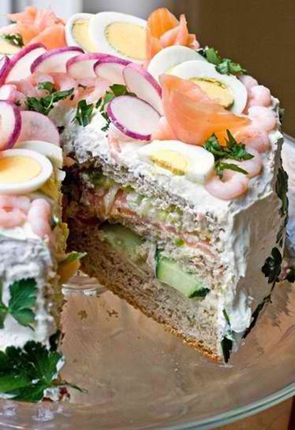 Шведский рыбный торт "Смёргасторте".