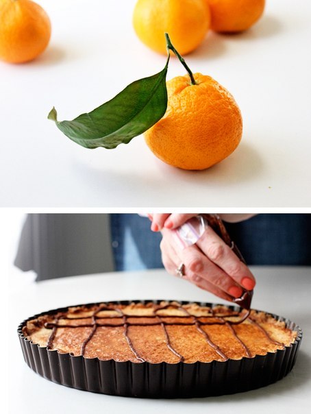 Миндальный пирог с мандаринами.