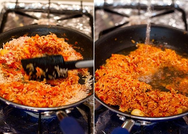 Острый рис в томатном соусе по-индийски.