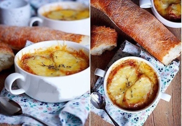 Французский луковый суп.