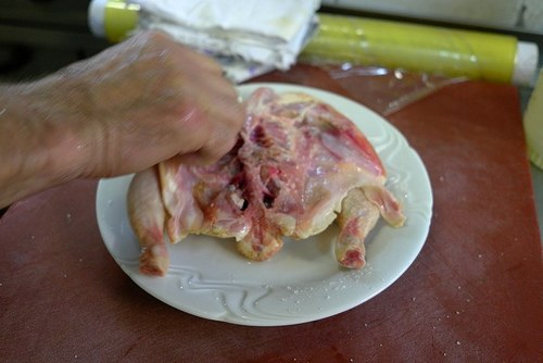 Чкмерули: цыпленок табака под чесночно-молочным соусом.