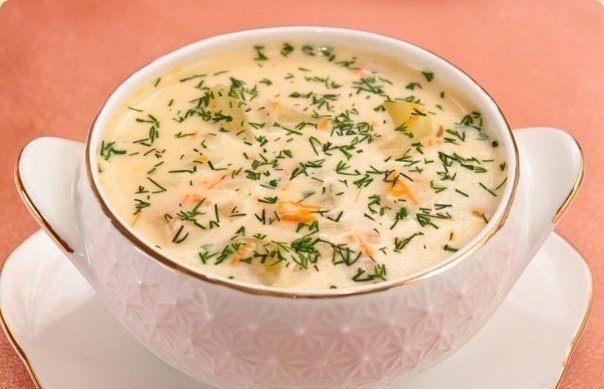 Сырный суп.
