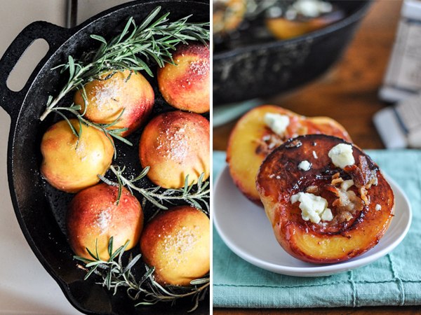 Оригинальная закуска: запеченные персики с беконом.