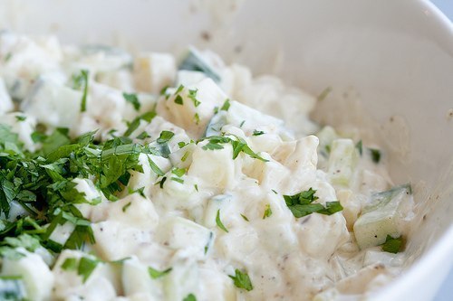 Картофельный салат по-датски.