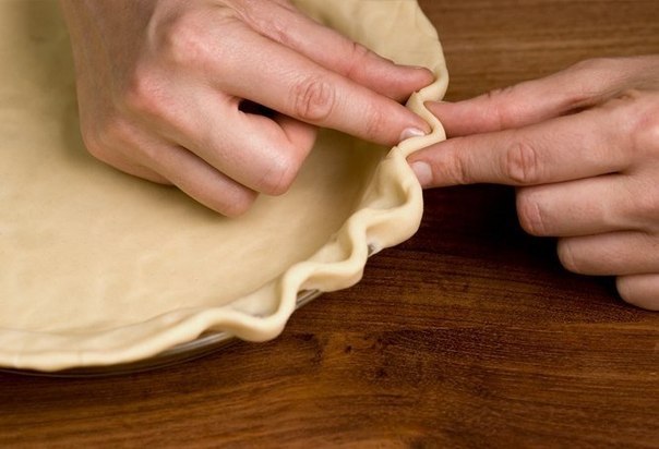 6 способов украшения краёв пирога.