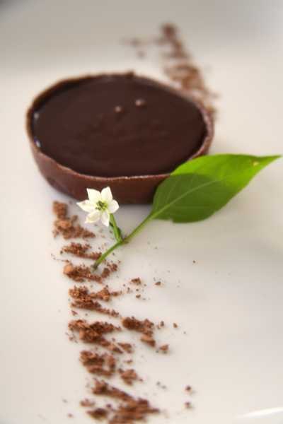 Шоколадные тарталетки с шоколадно-кофейным кремом.