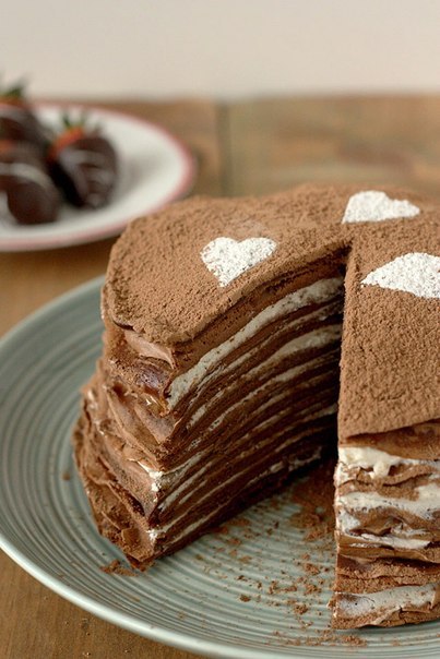 Блинный шоколадный торт.