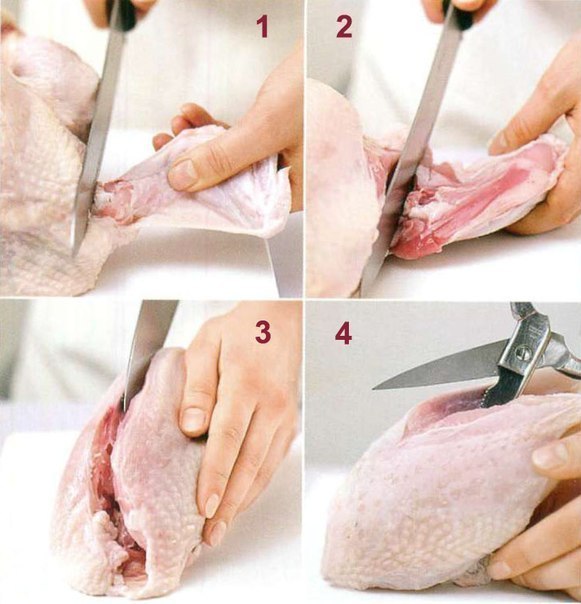 Как правильно разделать курицу